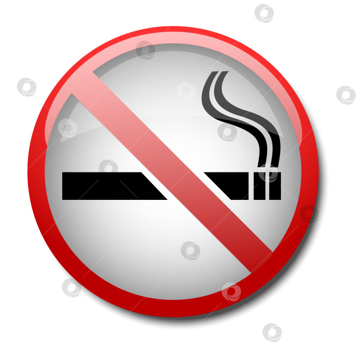 Скачать знак "не курить" 2d фотосток Ozero