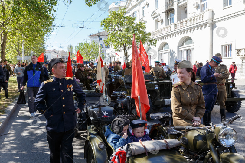 Скачать Севастополь, Россия - Май 09,2021: День Победы фотосток Ozero