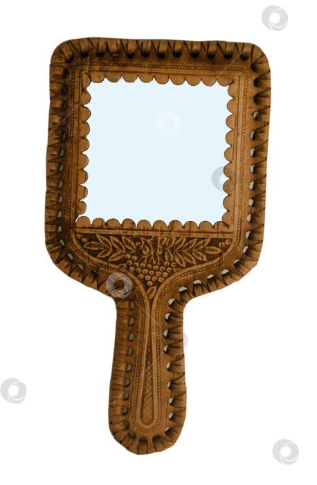 Скачать Старое деревянное зеркальце. фотосток Ozero