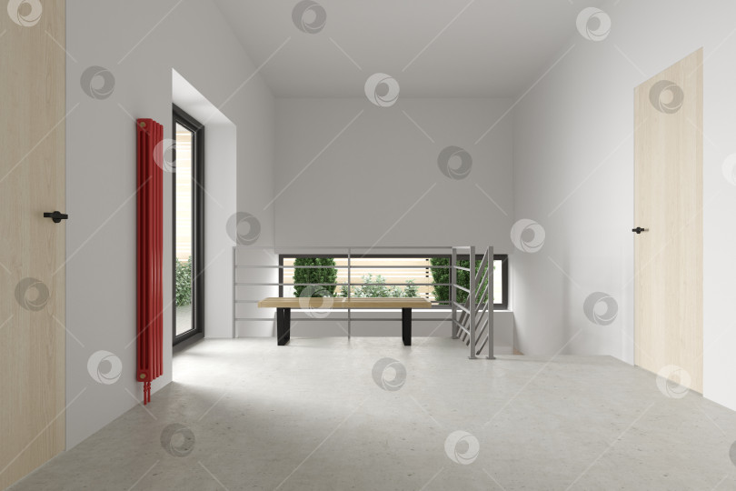 Скачать Современная квартира, 3D-иллюстрация входной двери фотосток Ozero