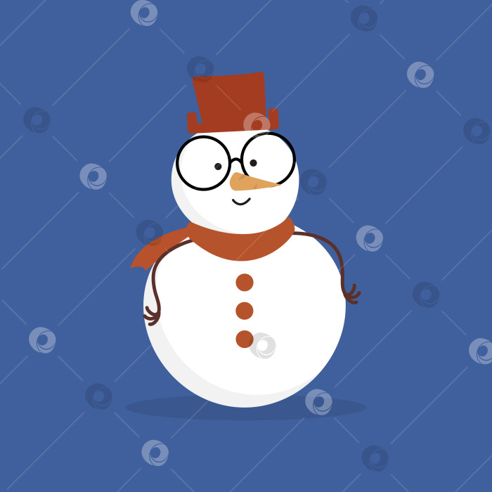 Скачать Милый снеговик на Рождество. фотосток Ozero