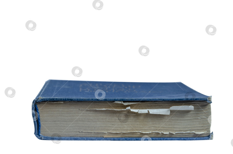 Скачать Старая синяя книга на белом фоне. Изолированный объект. фотосток Ozero