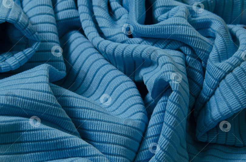 Скачать Синий текстильный фон крупным планом. фотосток Ozero
