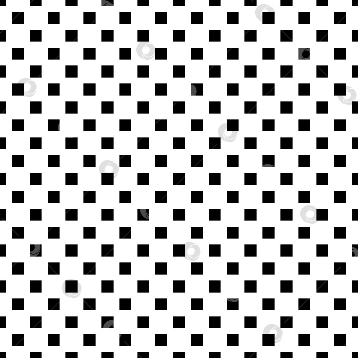 Скачать Абстрактный бесшовный геометрический узор из черных квадратов на белом фотосток Ozero