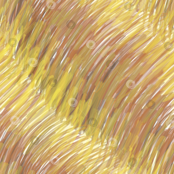 Скачать Абстрактный бесшовный желто-оранжевый фон с извилистыми линиями, нарисованными от руки. Дизайн шаблона, фона, текстиля, обоев, обложки, ткани. фотосток Ozero