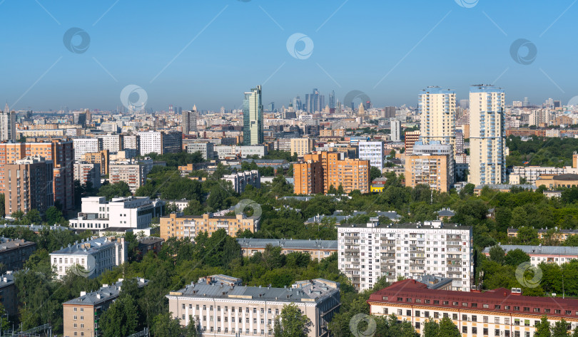 Скачать Город Москва с высоты птичьего полета фотосток Ozero