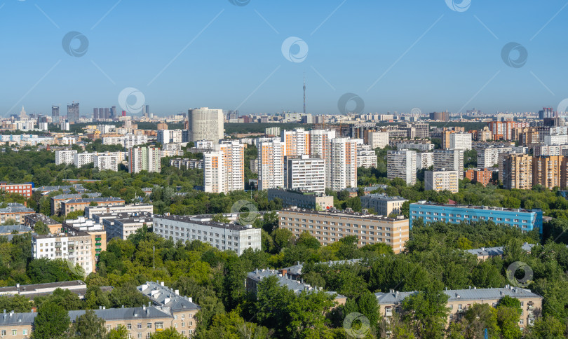 Скачать Город Москва с высоты птичьего полета фотосток Ozero