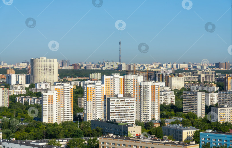 Скачать Город Москва с высоты птичьего полета фотосток Ozero