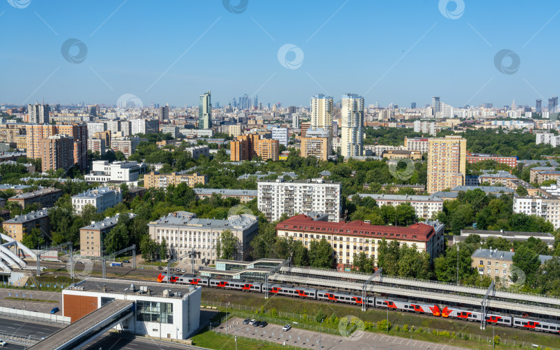Скачать Город Москва с высоты птичьего полета фотосток Ozero
