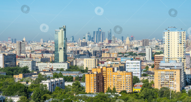 Скачать Город Москва с высоты птичьего полета фотосток Ozero