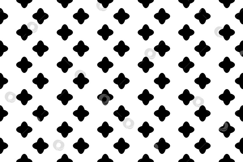 Скачать Векторная иллюстрация бесшовного узора в черную точку с округлыми пятнами, выделенными на белом фоне фотосток Ozero