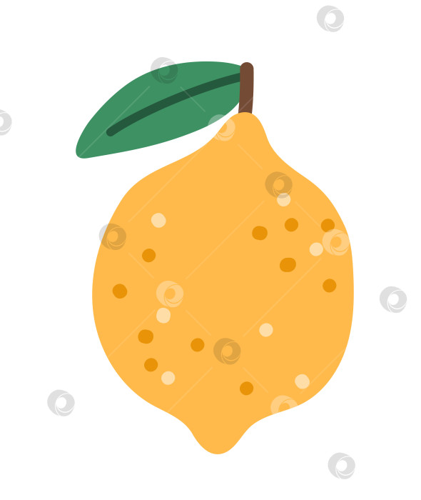 Скачать Векторный значок лимона. Иллюстрация цитрусовых фруктов, изолированная на белом фоне фотосток Ozero