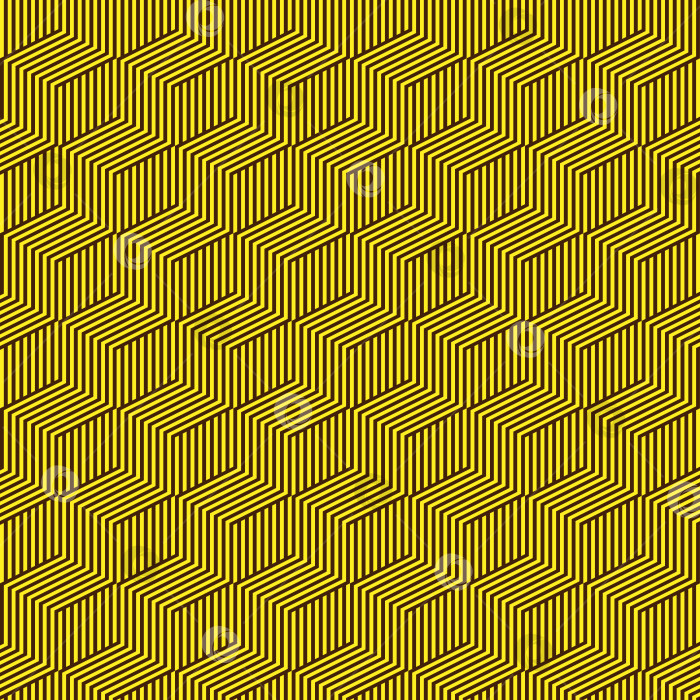 Скачать Абстрактный геометрический бесшовный фоновый узор. Векторный рисунок в желто-коричневую полоску с эффектом иллюзии фотосток Ozero