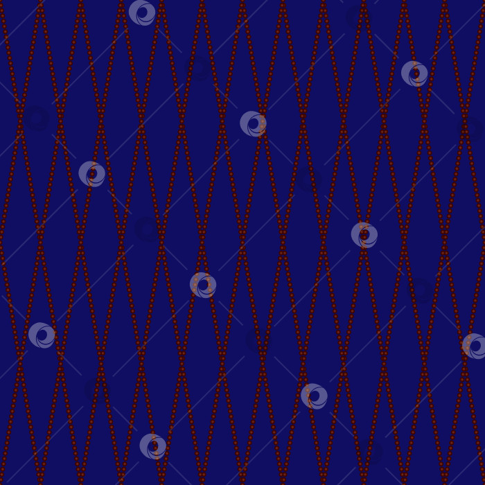 Скачать Абстрактный бесшовный текстурный векторный фон. Диагональные линии из красных шаров на синем фоне, бесшовный узор фотосток Ozero