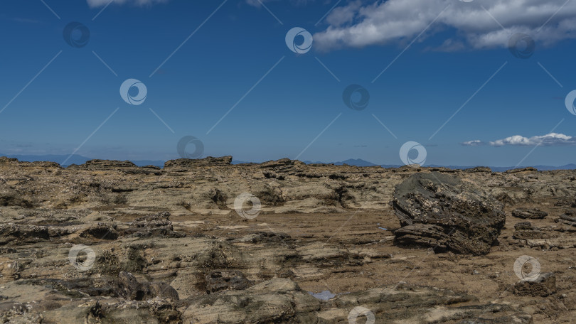 Скачать Морское дно обнажалось во время отлива. фотосток Ozero