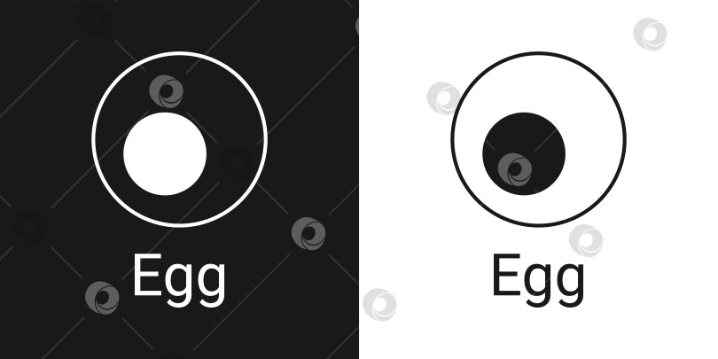 Скачать Линейный значок яйца, контурный векторный знак, линейный значок, изолированный на белом фоне фотосток Ozero