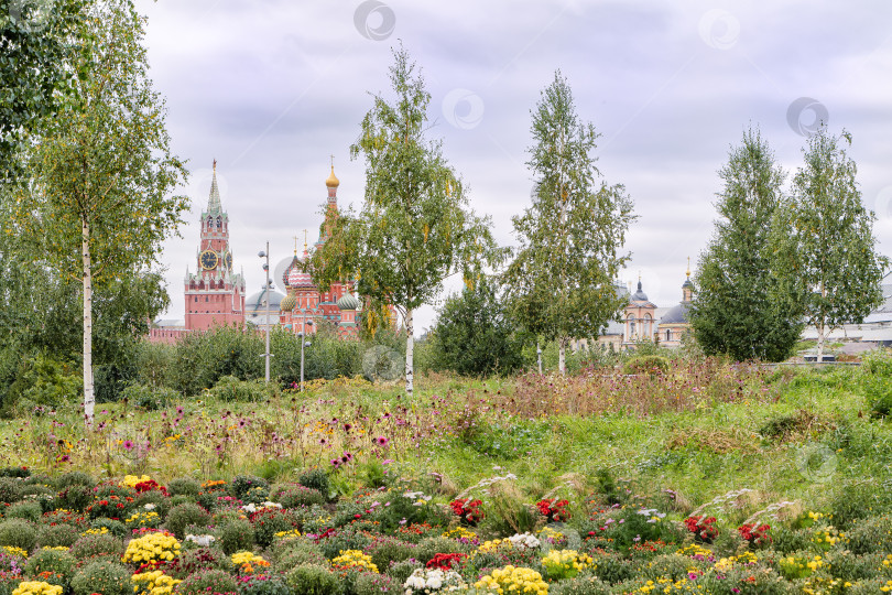 Скачать Пейзаж в центре Москвы в парке Зарядье. фотосток Ozero