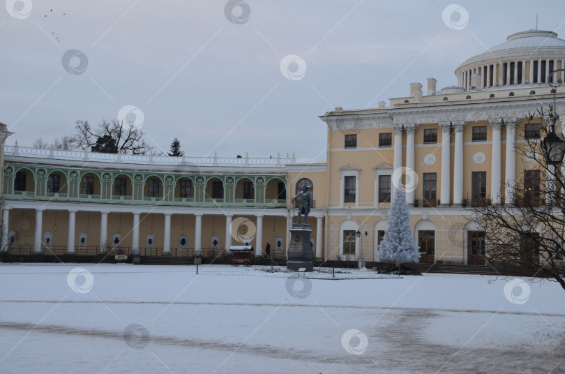 Скачать Большой дворец в Павловске Санкт-Петербург зимой фотосток Ozero