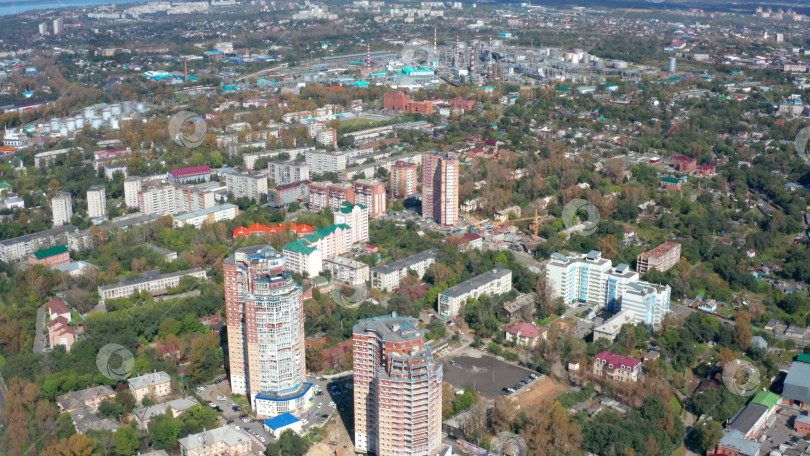 Скачать Панорама города Хабаровска. 2019 год. фотосток Ozero