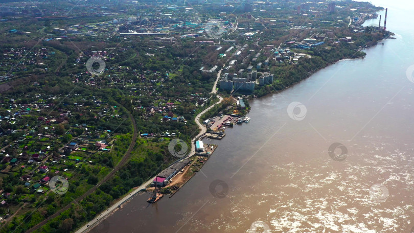 Скачать Панорама города Хабаровска. 2019 год. фотосток Ozero