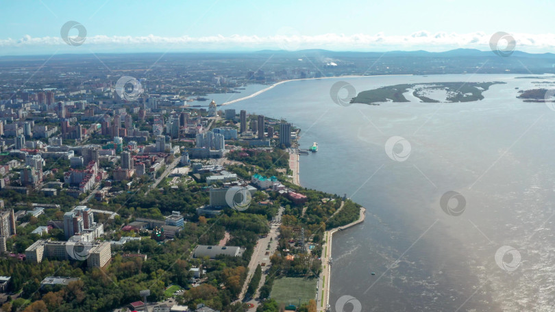 Скачать Панорама города Хабаровска. 2019 год. фотосток Ozero