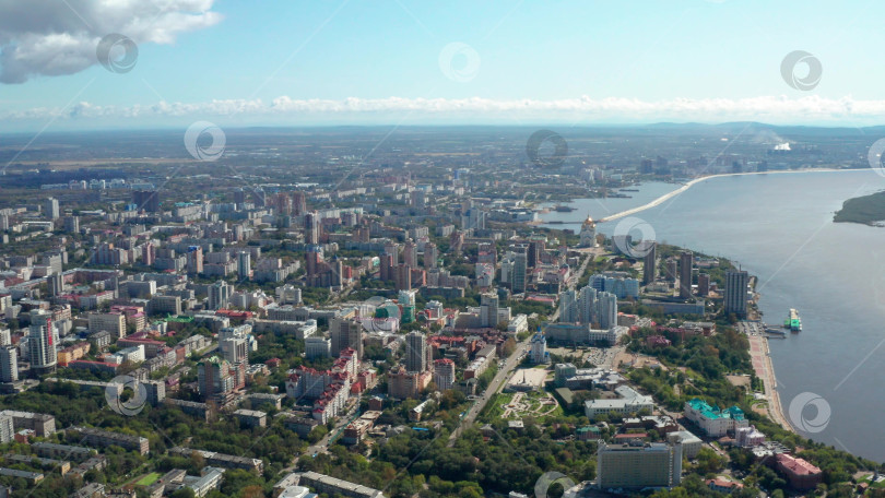 Скачать Панорама города Хабаровска. 2019 год. фотосток Ozero