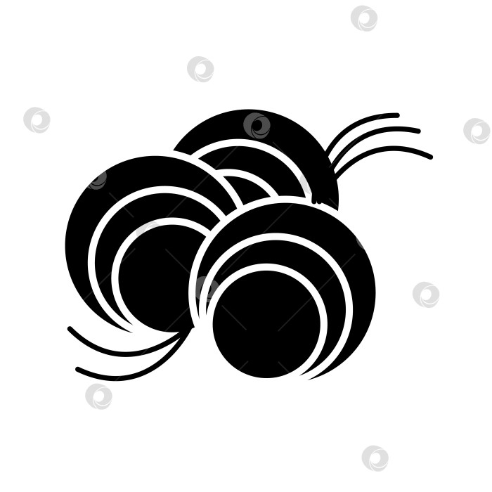 Скачать Абстрактные круги, линии, изолированный черный значок. Иллюстрация векторной графики силуэта. фотосток Ozero