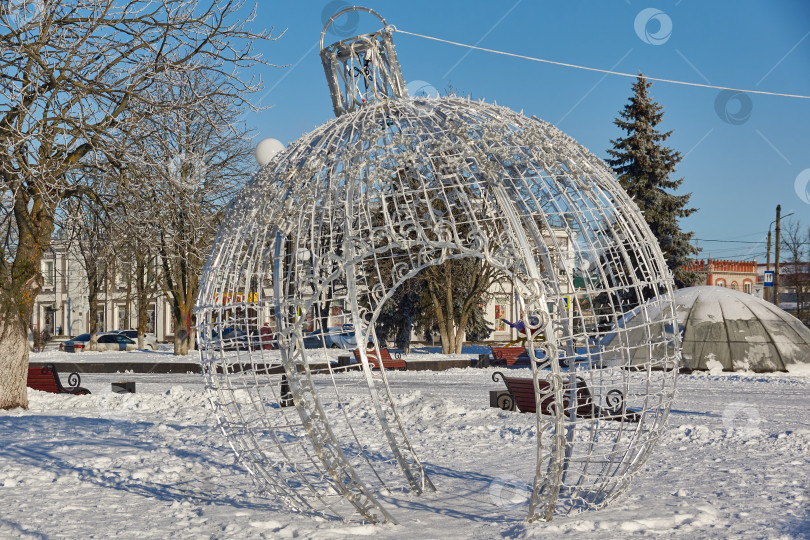 Скачать Инсталляция на городской площади - Новогодний бал. фотосток Ozero