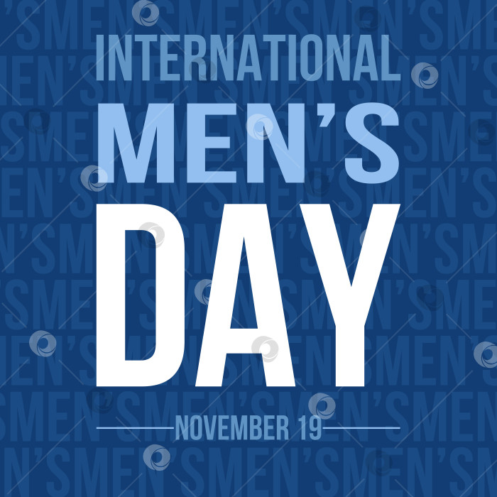 Скачать Векторная иллюстрация на тему Международного мужского дня 19 ноября. фотосток Ozero
