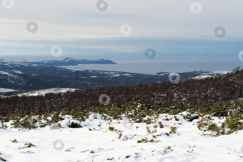 Скачать Сопки в снегу. фотосток Ozero