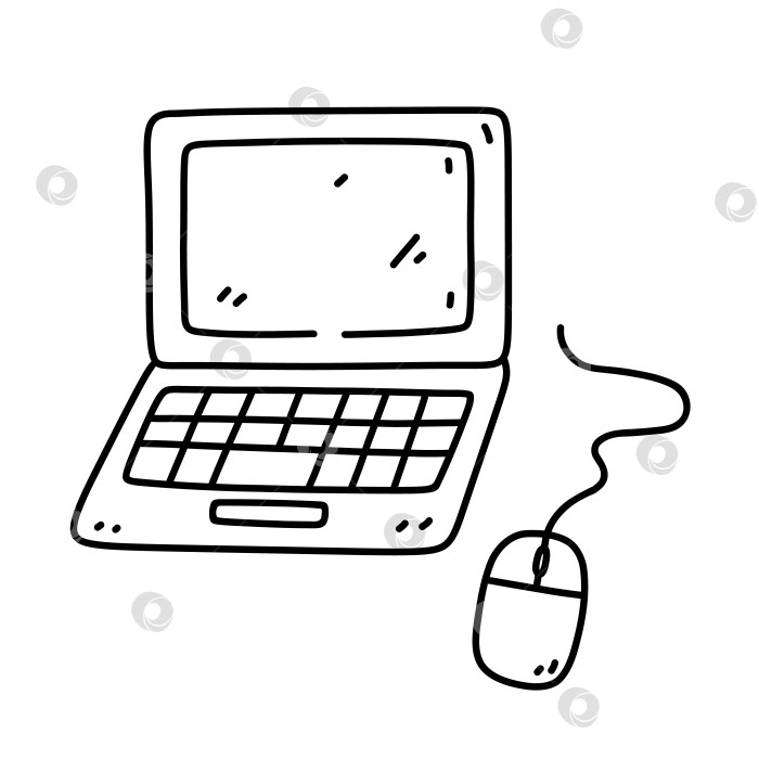 Скачать Ноутбук с компьютерной мышью фотосток Ozero