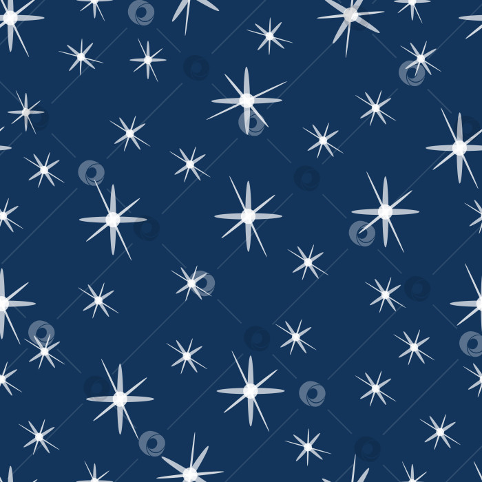 Скачать Синий фон бесшовный - сияющие звезды фотосток Ozero