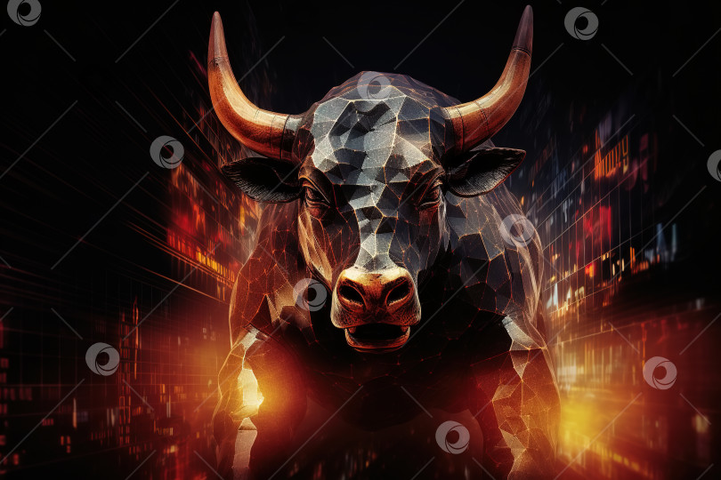 Скачать Крупный план инвестиций и торговли black bull фотосток Ozero