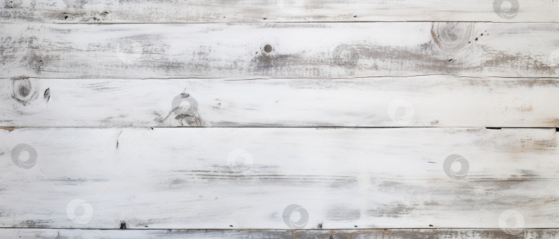 Скачать Горизонтальные деревянные доски с белой потрескавшейся краской, старый потертый деревянный фоновый баннер фотосток Ozero