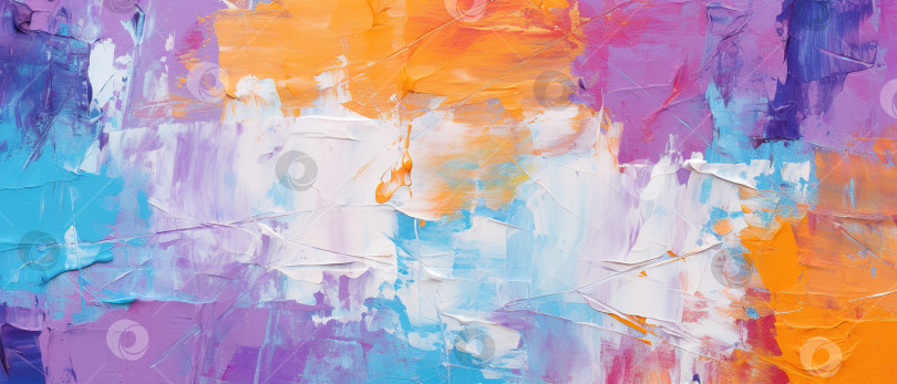 Скачать Цветные мазки краски на художественном холсте, художественная текстура баннера фотосток Ozero