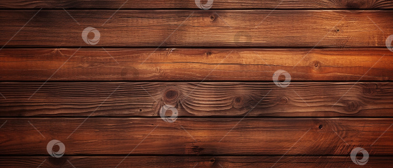 Скачать Коричневый горизонтальный баннер из деревянной доски. Фон с текстурой дерева фотосток Ozero