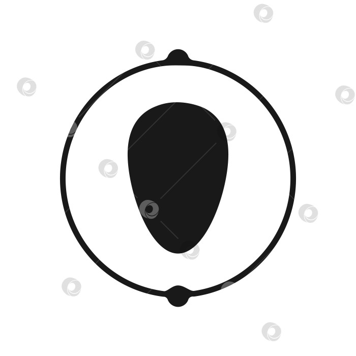 Скачать Слива, контурный векторный знак, линейный значок, выделенный на белом фоне фотосток Ozero