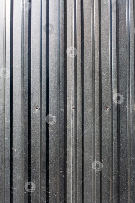 Скачать Черный забор из профнастила, фон фотосток Ozero