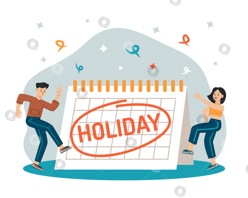 Скачать Дни отдыха выделены в календаре фотосток Ozero