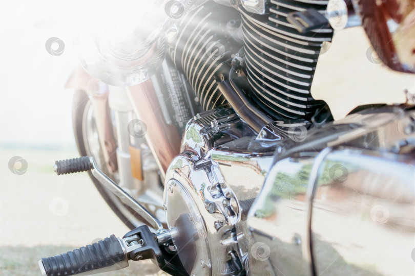 Скачать Фрагмент тяжелого мотоцикла фотосток Ozero