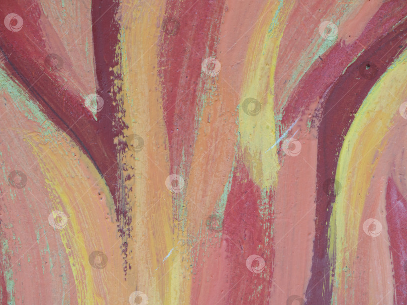 Скачать Абстрактная разноцветная текстура фона. Деревянная поверхность окрашена красной и желтой краской с градиентными переходами фотосток Ozero