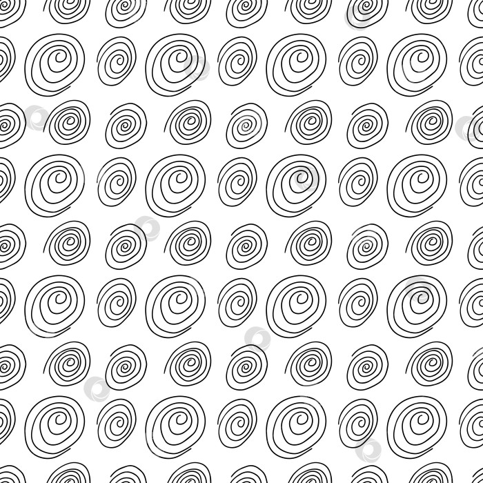 Скачать Набор бесшовных узоров со спиралями, 1000х1000, векторная графика. фотосток Ozero