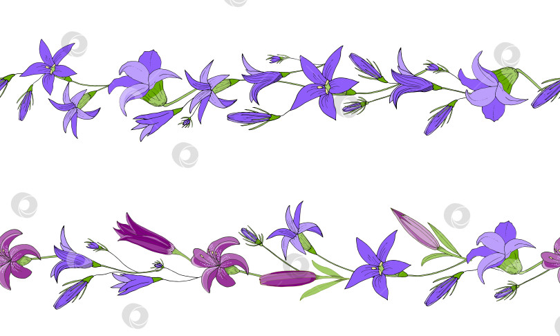 Скачать Два цветочных баннера с лилиями. фотосток Ozero