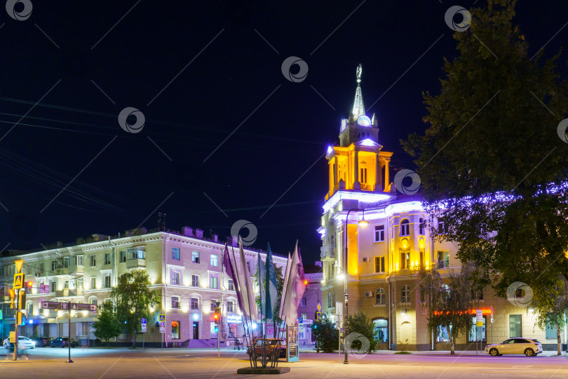 Скачать Здание с башней. г. Воронеж, ул. Театральная, 48 фотосток Ozero