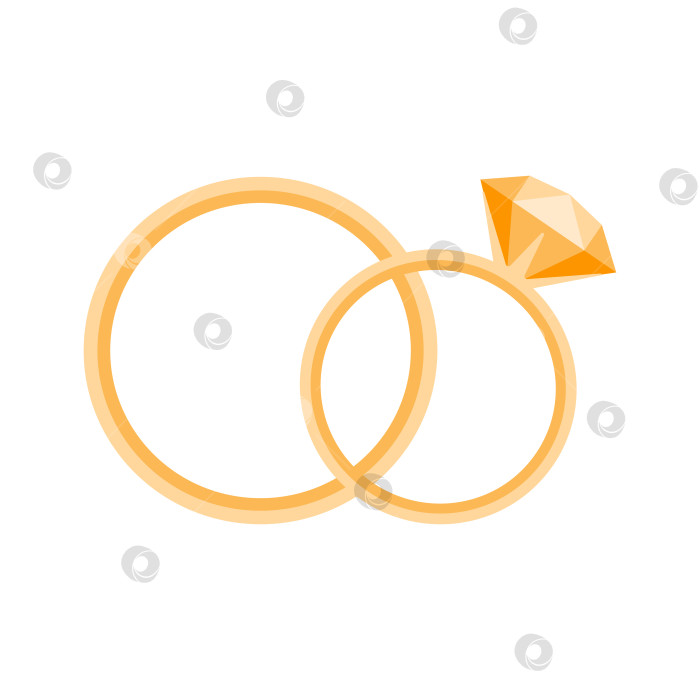 Скачать Свадебное обручальное золотое кольцо с бриллиантом для пары для мужчин и женщин фотосток Ozero