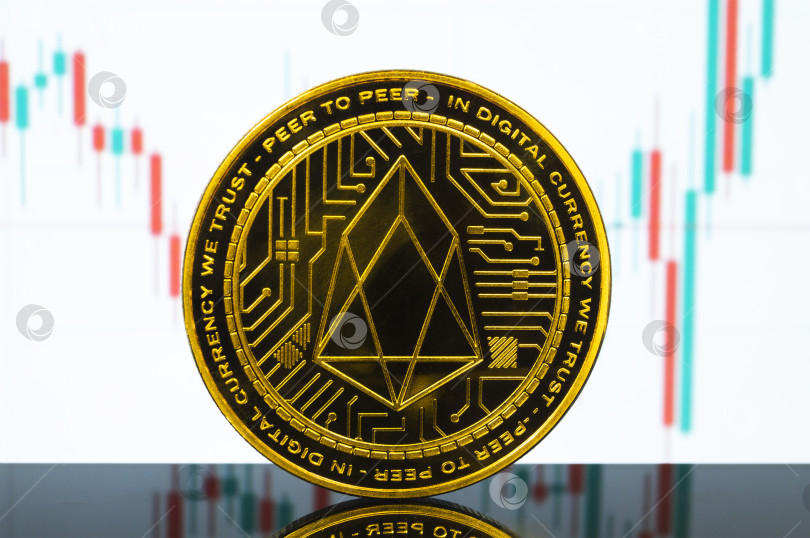 Скачать Eosio EOS - это современный способ обмена, и эта криптовалюта является удобным платежным средством на финансовом и веб-рынках фотосток Ozero