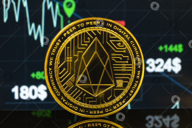 Скачать Eosio EOS - это современный способ обмена, и эта криптовалюта является удобным платежным средством на финансовом и веб-рынках фотосток Ozero