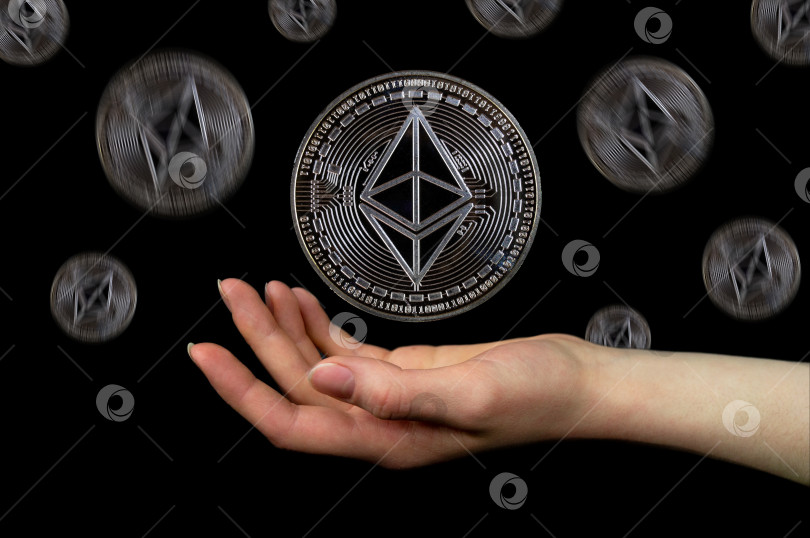 Скачать Элементы классической криптовалюты ethereum попадают под раздачу фотосток Ozero