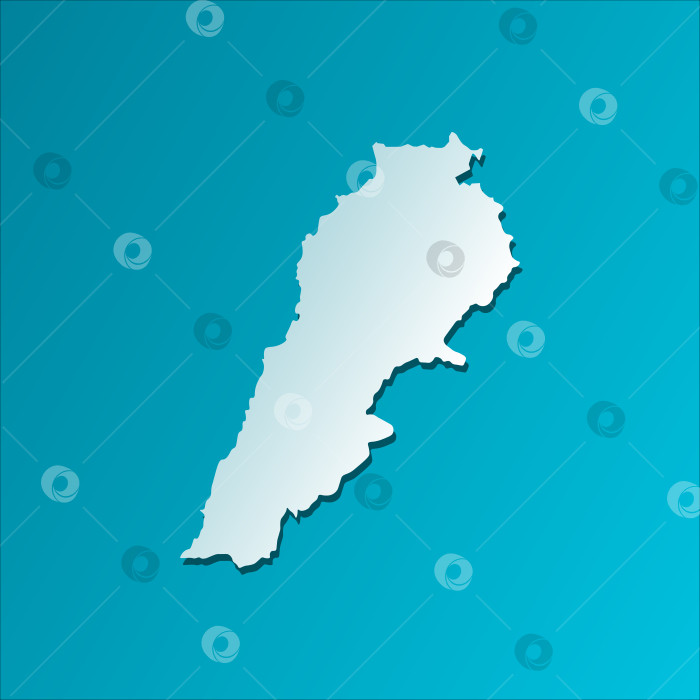 Скачать Векторный изолированный значок упрощенной иллюстрации с синим силуэтом карты Ливана. Темно-синий фон фотосток Ozero