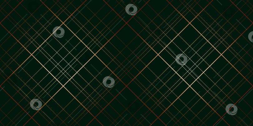 Скачать Золотые блестящие линии на зеленом фоне абстрактный векторный бесшовный дизайн для обоев, оберточной бумаги, текстиля фотосток Ozero